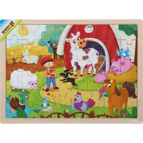 Woody Çiftlik Hayvanları 48 Parça Ahşap Puzzle