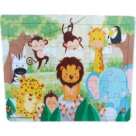 Woody Life Orman Hayvaları 30 Ahşap Puzzle Yapboz Eğitici Çocuk Oyuncağı