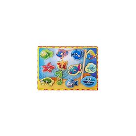Woodylife 2 Adet Ahşap Desenli Eğitici Ahşap Mıknatıslı Balık Oltası Çocuk Oyuncak Montessori