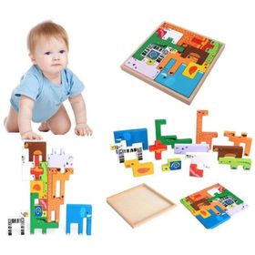 Woodylife Bultak Tetris Eğitici Çocuk Oyun Oyuncak Ahşap Yapboz