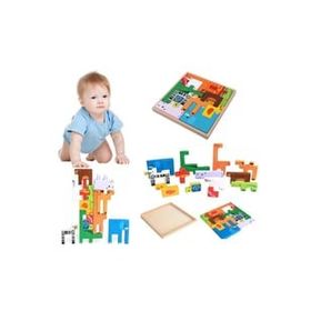 Woodylife Bultak Tetris Eğitici Çocuk Oyun Oyuncak Ahşap Yapboz
