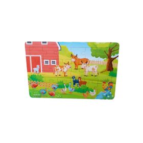 Woodylife Eşli Çiftlik Hayvanları 30 Parça Çocuk Oyuncak Puzzle Ahşap Yapboz