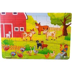 Woodylife Eşli Çiftlik Hayvanları 35 Parça Puzzle Eğitici Çocuk Oyuncak Ahşap Yapboz