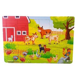 Woodylife Eşli Çiftlik Hayvanları 35 Parça Puzzle Eğitici Çocuk Oyuncak Ahşap Yapboz