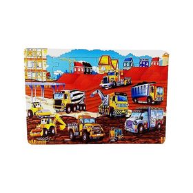 Woodylife İş Makineleri 35 Parça Eğitici Çocuk Oyuncak Puzzle Yapboz