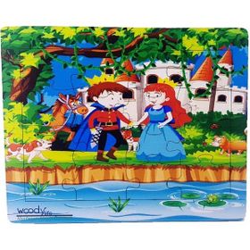 Woodylife Prens ve PRENSES16 Parça Puzzle Eğitici Çocuk Oyuncak Renkli Ahşap Yapboz