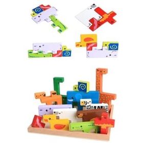Woodylife Puzzle Çocuk Oyuncak Denge Tetrisi Oyunu Çocuk Oyuncak Ahşap Yapboz