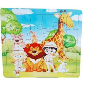Woodylife Safari Hayvanları 30 Eğitici Çocuk Oyuncak Renkli Ahşap Yapboz