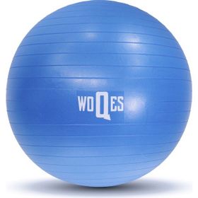 Woqes 65 cm Yüksek Kalite PVC Mavi Pilates Topu