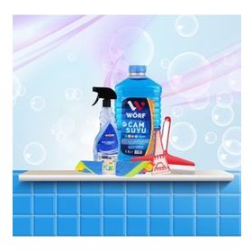 Wörf 2.5 lt Cam Suyu&Buz Çözücü&Buz Kazıyıcı&Çekçek&4'lü Bez Kışlık Oto Bakım Seti