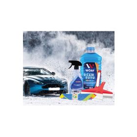 Wörf 2.5 lt Cam Suyu&Buz Çözücü&Buz Kazıyıcı&Çekçek&4'lü Bez Kışlık Oto Bakım Seti