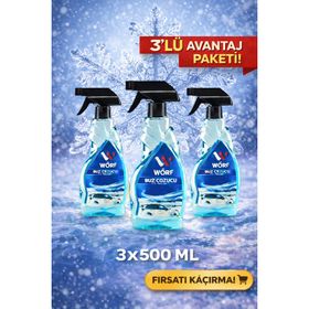 Wörf 3x500 ml Buzlanma Önleyici Oto Cam Buz Çözücü Sprey