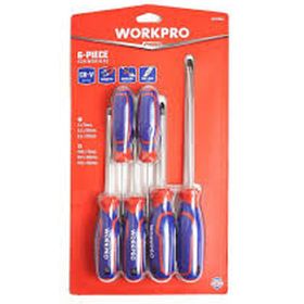 Workpro WP200504 6 Parça Profesyonel CR-V Manyetik Tornavida Seti