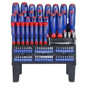 Workpro WP200507 100 Parça Duvar Askı Aparatlı Profesyonel CR-V Manyetik Tornavida ve Bits Uç Seti
