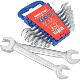 Workpro WP202505 6-23 mm 9 Parça CR-V Profesyonel Açık Ağız Anahtar Takımı