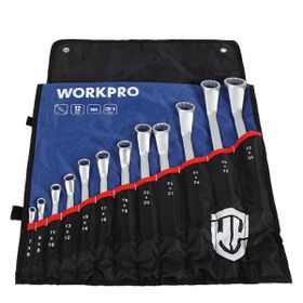 Workpro WP202510 6-32 mm 12 Parça CR-V Profesyonel İki Ağızlı Yıldız Anahtar Takımı ve Bez Taşıma Kılıfı