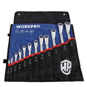 Workpro WP202510 6-32 mm 12 Parça CR-V Profesyonel İki Ağızlı Yıldız Anahtar Takımı ve Bez Taşıma Kılıfı
