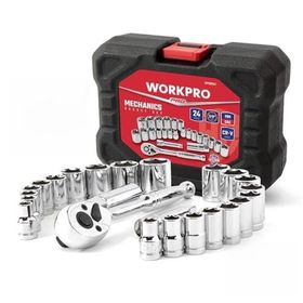 Workpro WP202541 3/8'’ Cr-V 24 Parça Metrik/İnç Ağır Hizmet Lokma Takımı