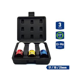Workpro Wp202591 17/19/21 mm 3 Parça 1/2'' Cr-Mo Profesyonel Darbeli Derin Lokma Seti