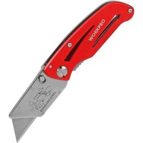 Workpro WP211003 Paslanmaz Çelik Alüminyum Gövde Katlanır Rötuş Maket Bıçağı