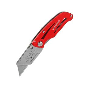 Workpro WP211003 Paslanmaz Çelik Alüminyum Gövde Katlanır Rötuş Maket Bıçağı