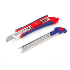 Workpro WP212011 18 mm Ağır Hizmet Paslanmaz Çelik Kasa Yedek Kartuşlu Maket Bıçağı ve 4 Adet Yedek Bıçak