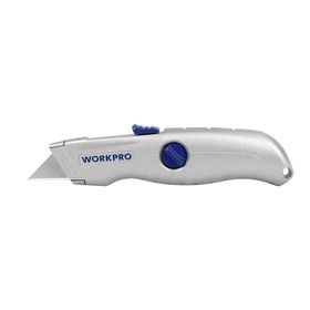 Workpro WP213007 Alüminyum Gövde Otomatik Geri Çekilebilir Rötuş Maket Bıçağı