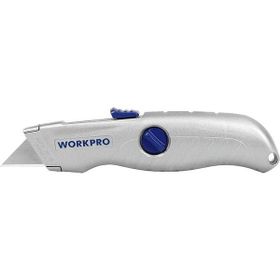 Workpro WP213007 Alüminyum Gövde Otomatik Geri Çekilebilir Rötuş Maket Bıçağı