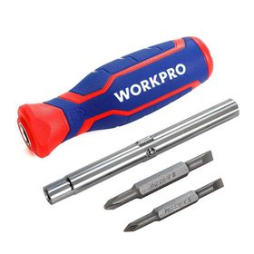 Workpro WP221046 6 in 1 Profesyonel Çok Fonksiyonlu Değişken Uçlu Tornavida Seti
