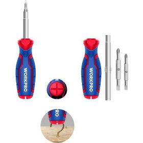 Workpro WP221046 6 in 1 Profesyonel Çok Fonksiyonlu Değişken Uçlu Tornavida Seti