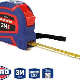 Workpro WP261008 3 m x 16 mm 10 ft Naylon Kaplama Sarı Çelik Şerit Metre
