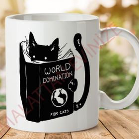 World Domınatıon for Cats Baskılı Kupa