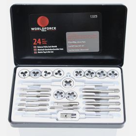 Worldforce 11375 Metrik 24 Parça Kılavuz Pafta Seti