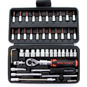 Worldforce 11503 46 Parça S-Ultra 1/4 Uzatmalı Cırcır Lokma Takımı