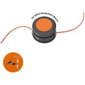 Worx WA0045 WG186E İçin 2.4 mm 4 mt Çift Çıkışlı Duble Helix Spiral Burgulu Yedek Misina
