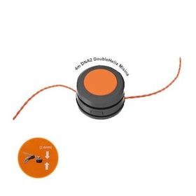 Worx WA0045 WG186E İçin 2.4 mm 4 mt Çift Çıkışlı Duble Helix Spiral Burgulu Yedek Misina