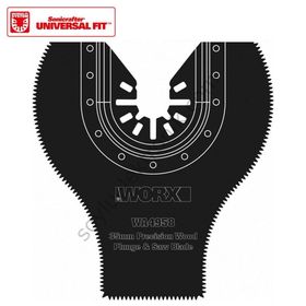 Worx WA4958 Çok Amaçlı Raspalama Makinası İçin 35x80 mm 180 Derece Ahşap Fiberglas PVC Universal Dalma Kesme Bıçağı