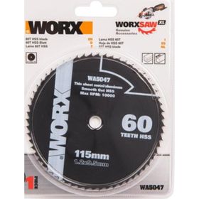 Worx WA5047 115x9.5 mm Alüminyum, Pvc, Sac Kesme, Daire Testere Bıçağı