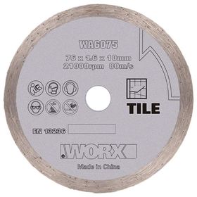Worx WA6075 WX801 İçin 76x10 mm Fayans Seramik Mermer Elmas Kesme Diski