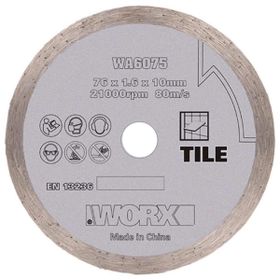 Worx WA6075 WX801 İçin 76x10 mm Fayans Seramik Mermer Elmas Kesme Diski