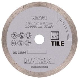 Worx WA6075 WX801 İçin 76x10 mm Fayans Seramik Mermer Elmas Kesme Diski