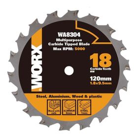 Worx WA8304 120x9,5 mm Metal, Ahşap, Pvc, Alüminyum Kesme, Elmas Daire Testere Bıçağı