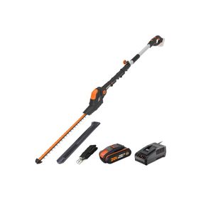 Worx WG252E Li-ion Tek Akülü 45 cm Profesyonel Teleskobik Saplı 20 Volt 2.0 Ah Açı Ayarlı Çit Budama Makinesi