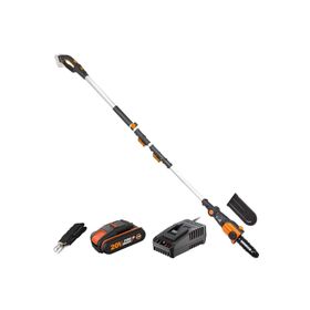 Worx WG349E Li-ion Tek Akülü 20 cm Profesyonel Teleskobik Saplı 20 Volt 2.0 Ah Açı Ayarlı Zincirli Dal Budama Makinesi