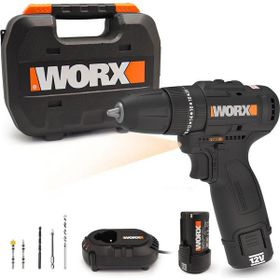Worx WX121 12 Volt 2.0 Ah Li-Ion Çift Akülü Kömürsüz Profesyonel Şarjlı Darbeli Matkap ve 5 Parça Aksesuar