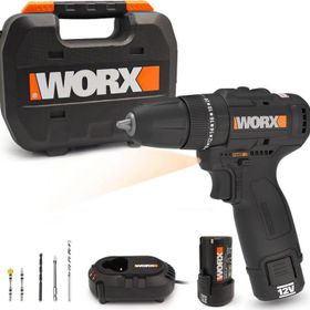 Worx WX121 12 Volt 2.0 Ah Li-Ion Çift Akülü Kömürsüz Profesyonel Şarjlı Darbeli Matkap ve 5 Parça Aksesuar