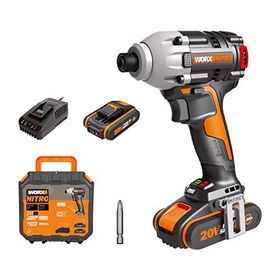 Worx WX261 20 V 2.0 Ah Li-İon Çift Akülü 260 NM Kömürsüz Profesyonel Şarjlı Darbeli Tornavida