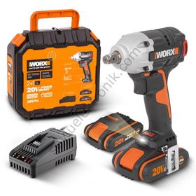 Worx WX272 20Volt/2.0Ah Li-ion Çift Akülü Şarjlı 300 nm Kömürsüz Profesyonel Somun Sıkma