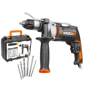 Worx WX318 810 W 13 mm 6 Adet Uç Profesyonel Darbeli Matkap
