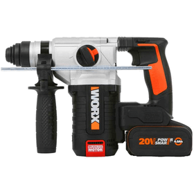 Worx WX380 20Volt 4.0Ah. 2.2J Li-ion Çift Akülü Şarjlı Profesyonel SDS-Plus Pnömatik Kırıcı Delici